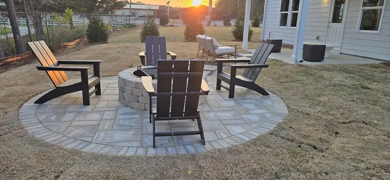 Paver patio & fire pit